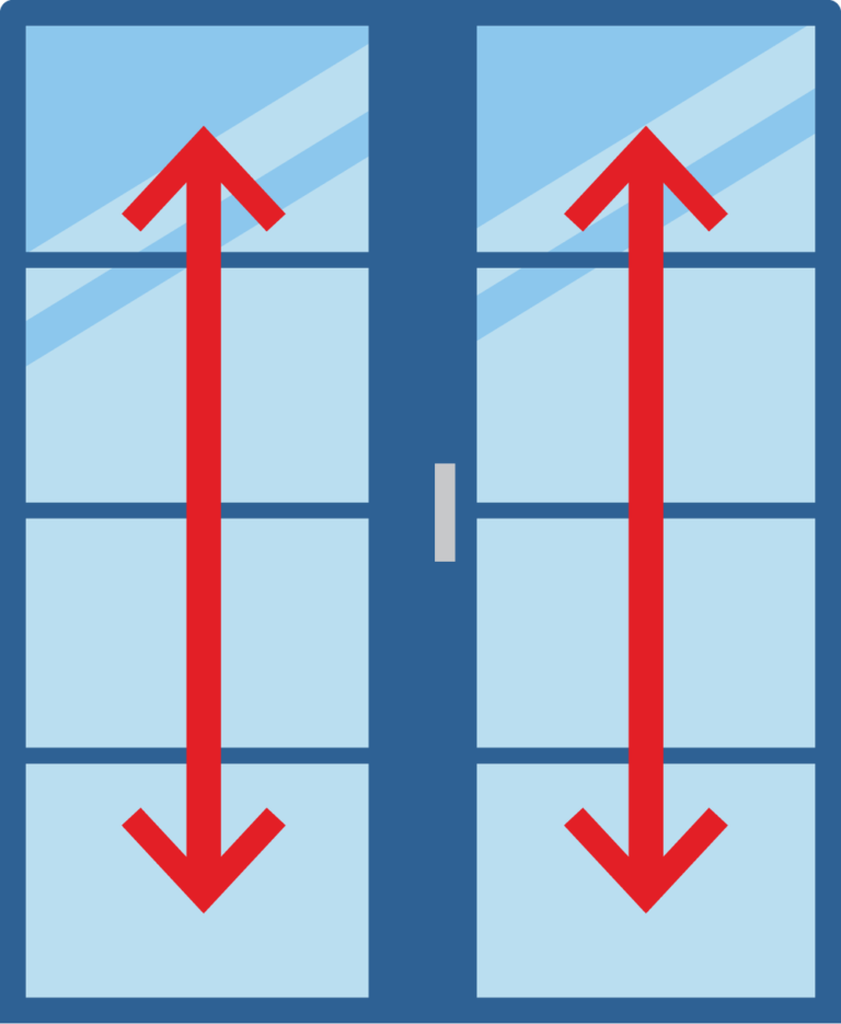 Diagram of a Porch Conversions French door