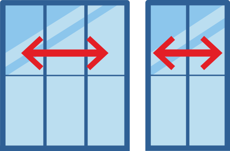 Diagram of a Porch Conversions horizontal slider window